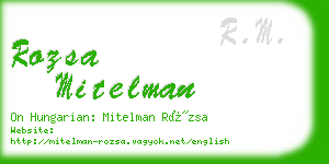 rozsa mitelman business card